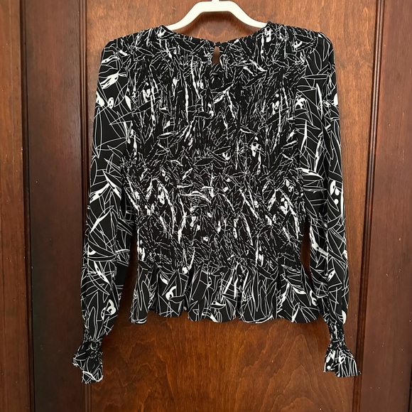 Nikki Lund Winona Abstract Print Cotton Blend Blouse Size L - Picture 3 of 5